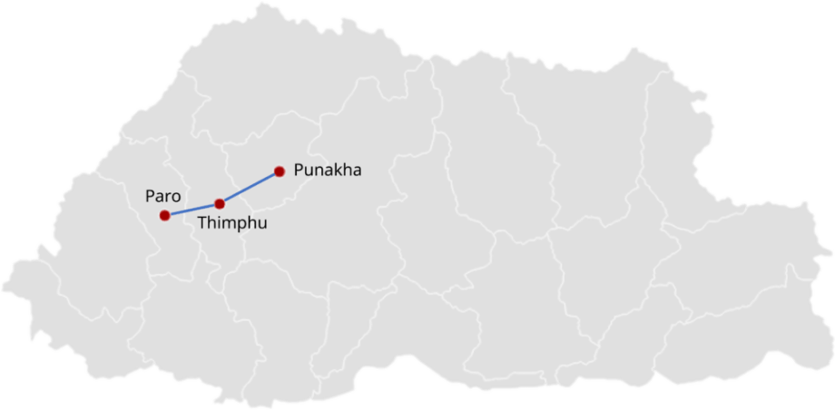 Bhutan Map